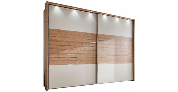 SCHWEBETÜRENSCHRANK in Champagner - Chromfarben/Champagner, KONVENTIONELL, Holzwerkstoff (300/217/68cm) - Voleo
