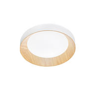 DECKENLEUCHTE 35 W  50/8,5 cm    - Buche Kolonial/Weiß, LIFESTYLE, Kunststoff/Metall (50/8,5cm)