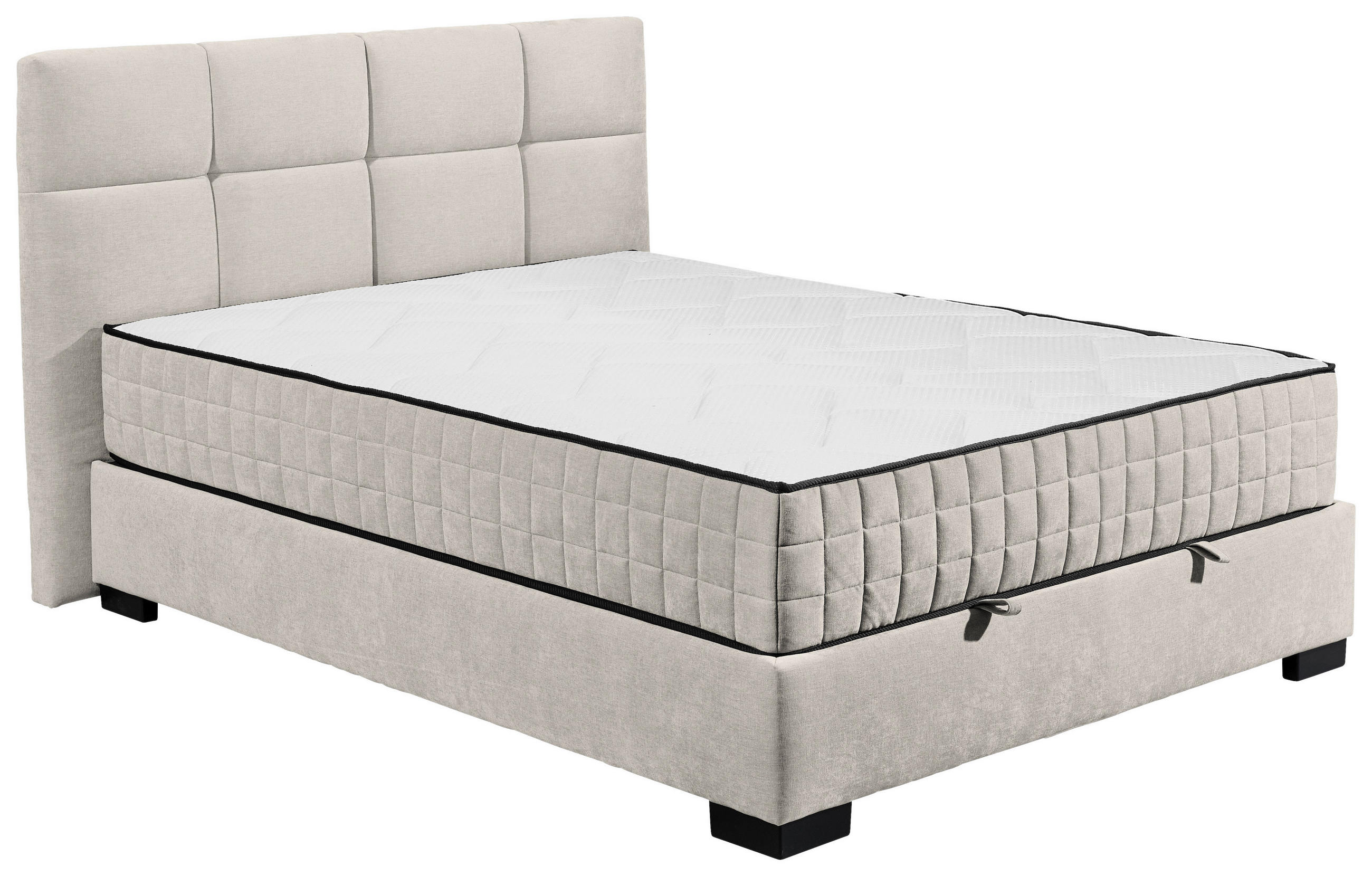 BOXBETT 120/200 cm  in Beige  - Beige/Schwarz, MODERN, Holzwerkstoff/Kunststoff (120/200cm) - MID.YOU