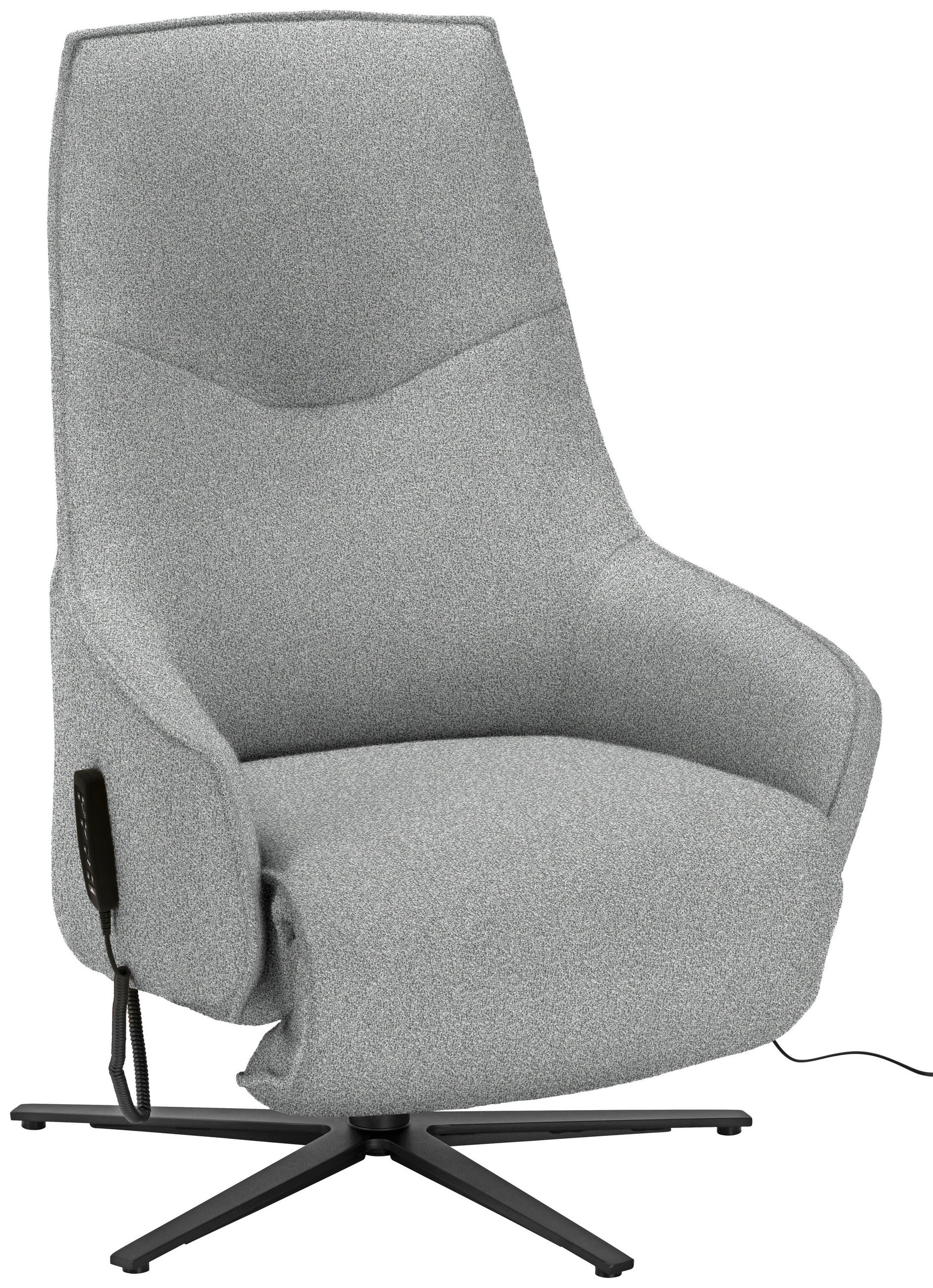 RELAXSESSEL in Textil Hellgrau  - Anthrazit/Hellgrau, Design, Textil/Metall (70/112/85cm) - Himolla