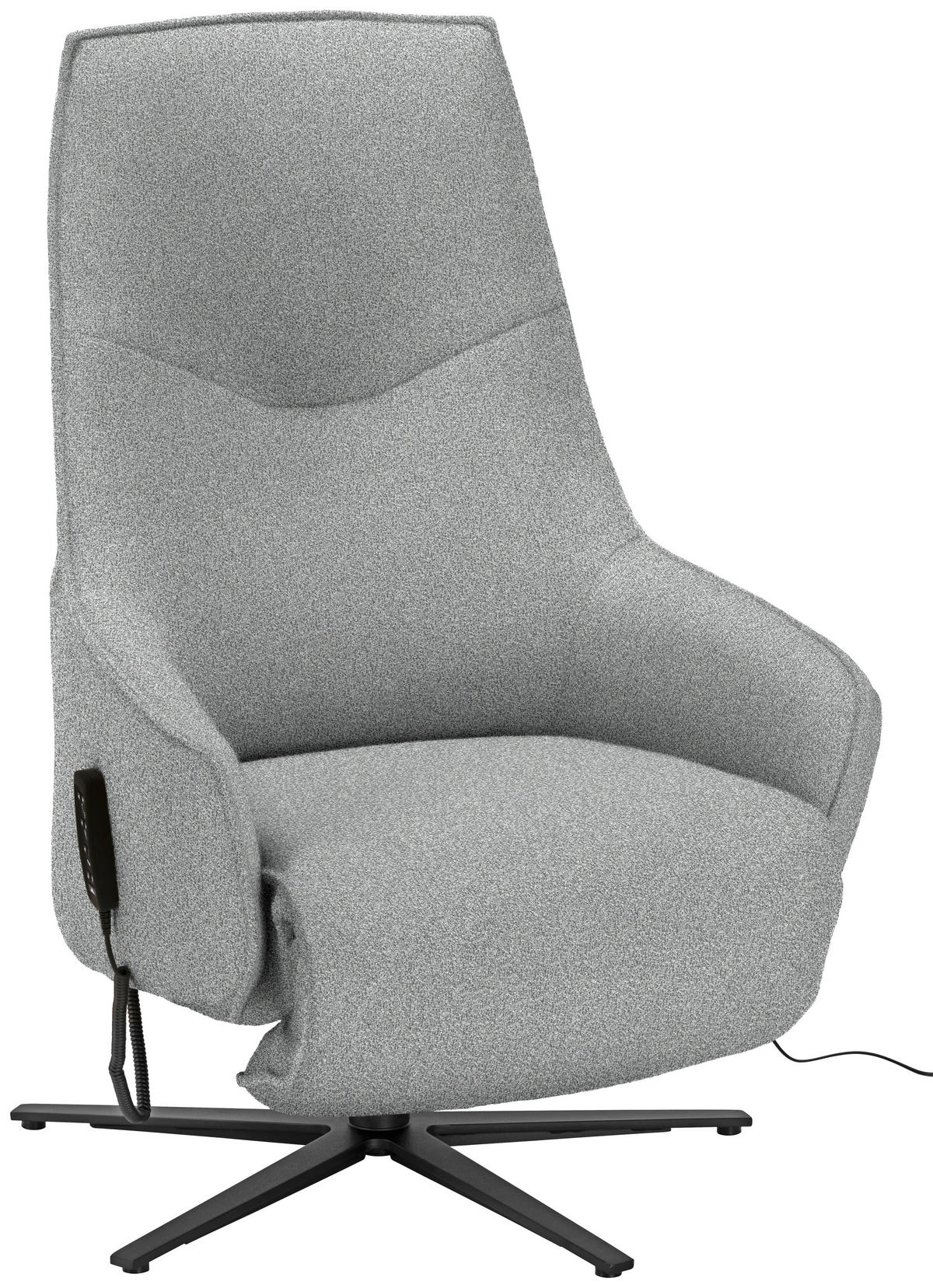 RELAXSESSEL in Textil Hellgrau  - Anthrazit/Hellgrau, Design, Textil/Metall (70/112/85cm) - Himolla Komfortklass