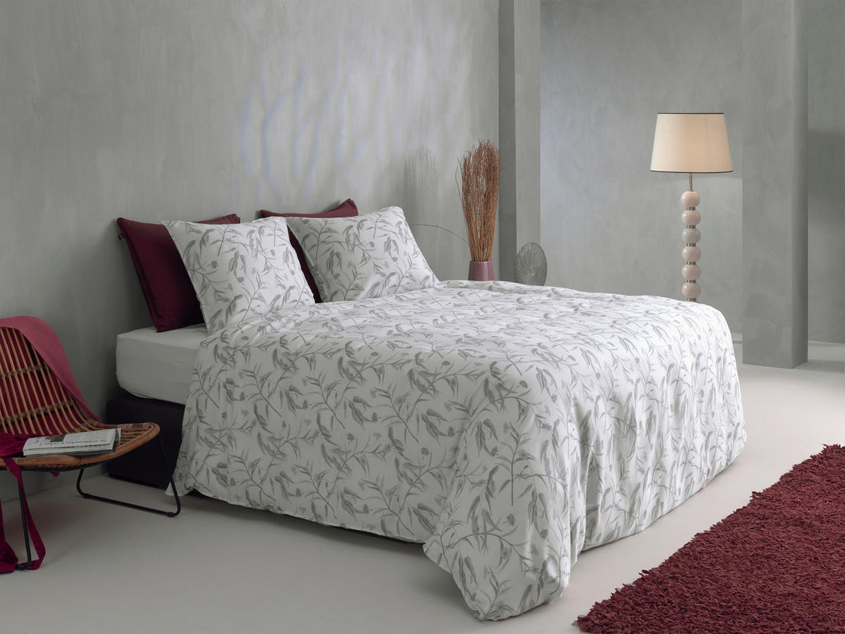 BETTWÄSCHE 2-teilig Fiori-di-Satinado Makosatin 135/200 cm  - Weiß, Basics, Textil (135/200cm)