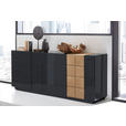 SIDEBOARD Quadra Quadra Eichefarben, Dunkelgrau  210/86/47 cm  - Eichefarben/Dunkelgrau, Design, Holzwerkstoff (210/86/47cm) - Ambiente