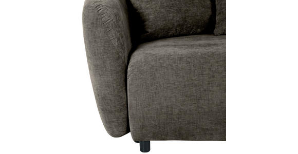 SCHLAFSOFA mit Liegefunktion, Schlafen auf Sitzhöhe, Rücken echt Flachgewebe Dunkelgrau - Dunkelgrau/Schwarz, KONVENTIONELL, Kunststoff/Textil (250/74/108cm) - Carryhome