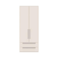 ORMAR SA KLASIČNIM VRATIMA kašmir  92/224/56 cm  - kašmir, Dizajnerski, metal/pločasti materijal (92/224/56cm)