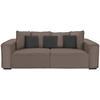 BIGSOFA Taupe, Dunkelgrau  - Taupe/Dunkelgrau, Modern, Holz/Textil (244/62/117cm) - MID.YOU