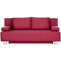 SCHLAFSOFA in Webstoff Rot  - Chromfarben/Rot, Design, Textil/Metall (197/88/89cm) - Xora