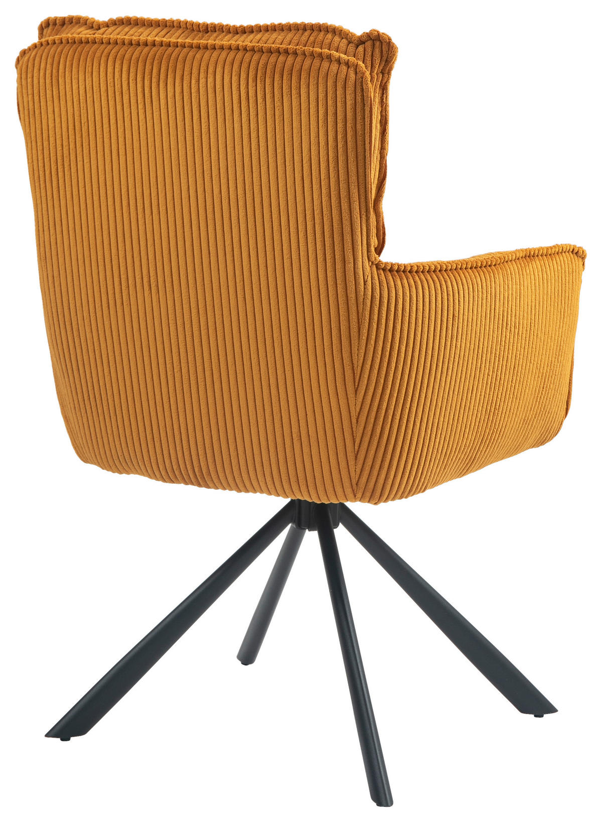 ARMLEHNSTUHL  in Eisen Cord  - Currygelb/Schwarz, Design, Textil/Metall (62/95/67cm) - Novel