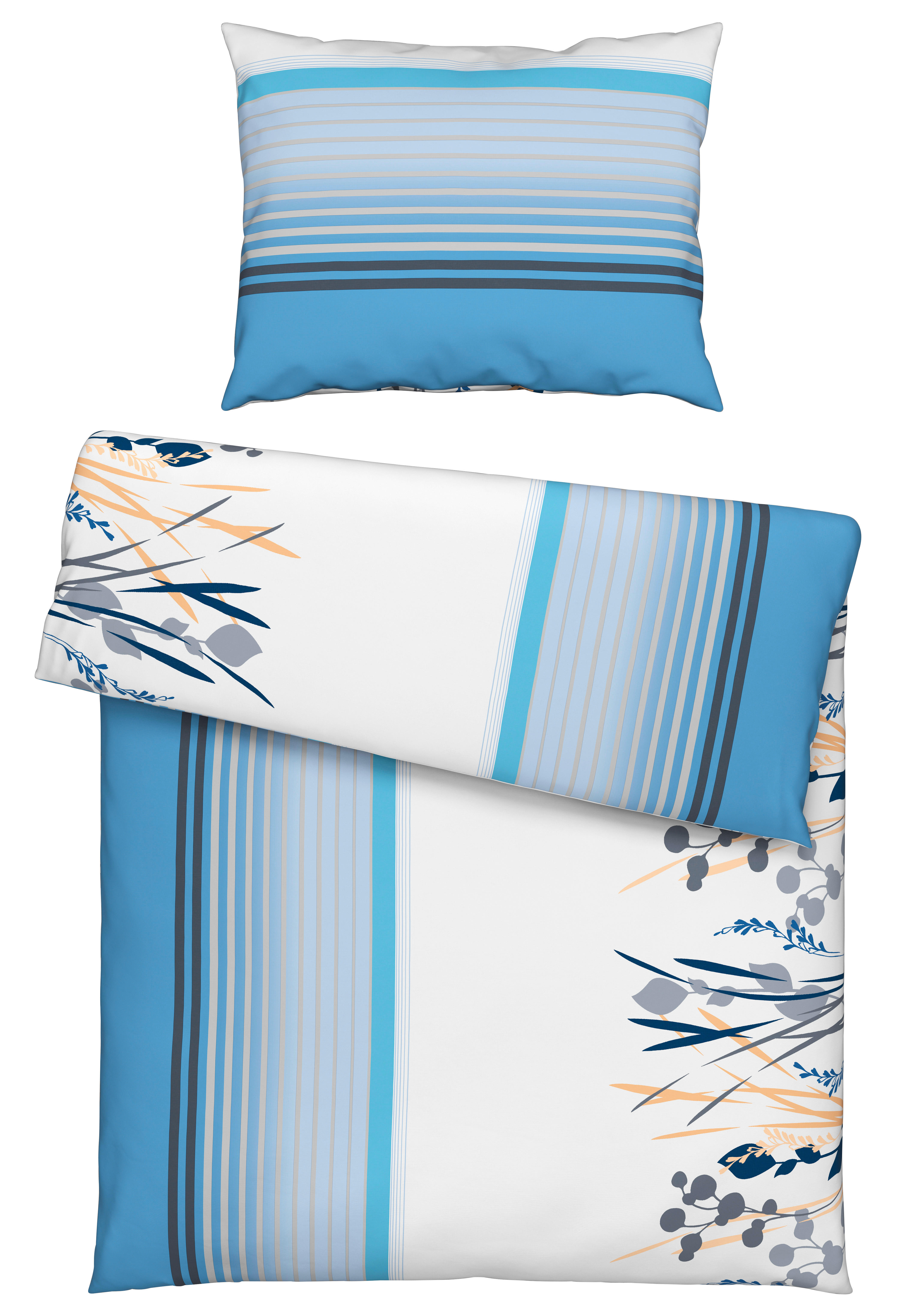 POSTEĽNÁ BIELIZEŇ, renforcé, modrá, 140/200 cm - modrá, Konventionell, textil (140/200cm) - Esposa