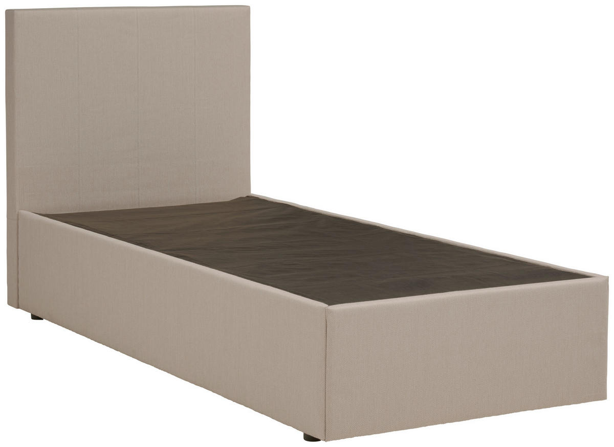 BOXBETT 90/200 cm  in Sandfarben  - Sandfarben/Schwarz, Basics, Kunststoff/Textil (90/200cm) - P & B