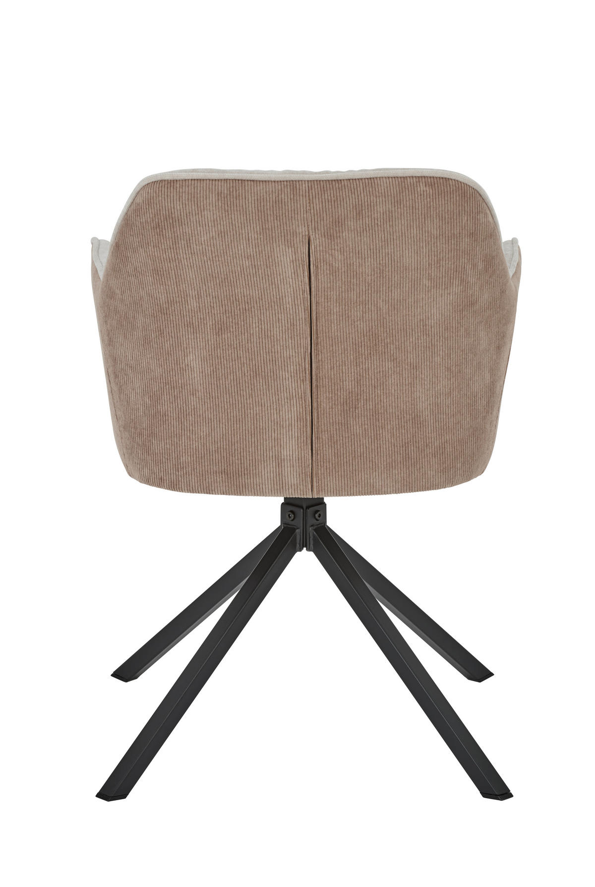 ARMLEHNSTUHL  in Stahl Chenille, Cord  - Hellbraun/Beige, MODERN, Textil/Metall (56/81/60,5cm) - MID.YOU