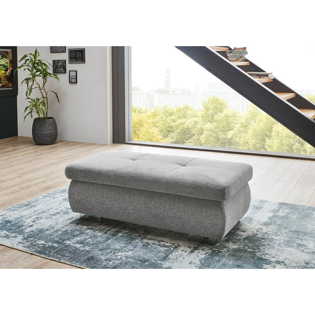Thumbnail - Beldomo Style Hocker, Alu, Textil, rechteckig, 138x44x67 cm, Goldenes M, Fußauswahl, Stoffauswahl, Wohnzimmer, Hocker, S...