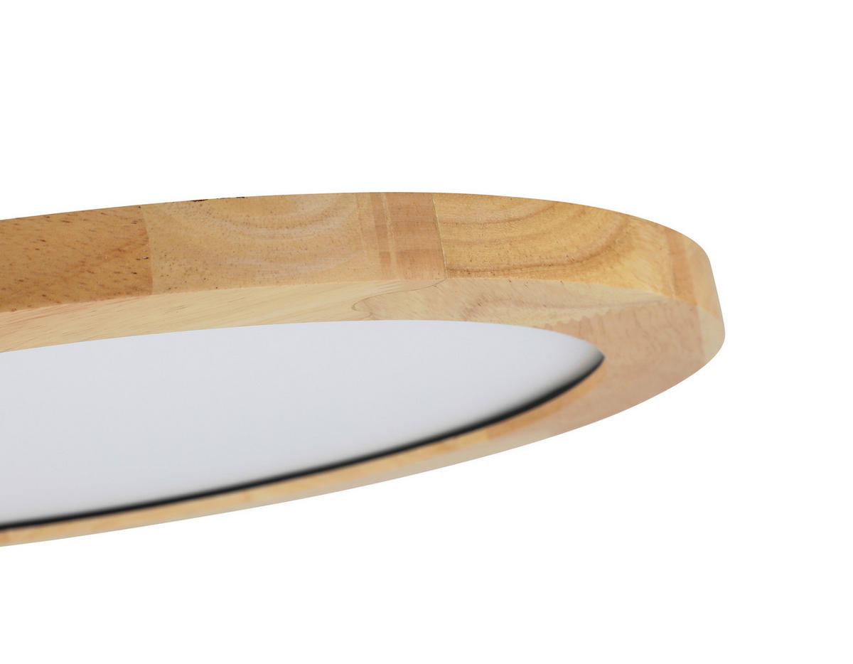 STROPNÉ LED SVIETIDLO, 40/5 cm  - čierna/biela, Basics, kov/drevo (40/5cm) - Novel