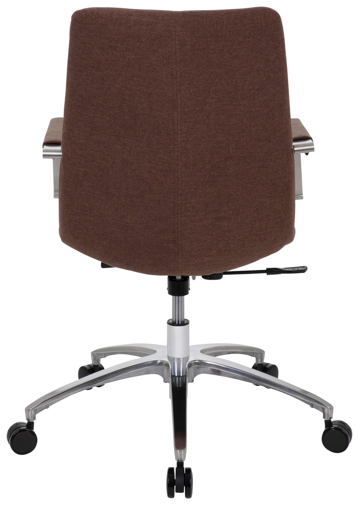 VRTLJIVI STOL tekstil rjava  - barve aluminija/rjava, Moderno, kovina/umetna masa (57/100/75cm) - MID.YOU