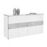 SIDEBOARD Hochglanz, lackiert Eichefarben, Weiß - Eichefarben/Schwarz, Design, Kunststoff/Metall (161/85/43cm) - CARRYHOME