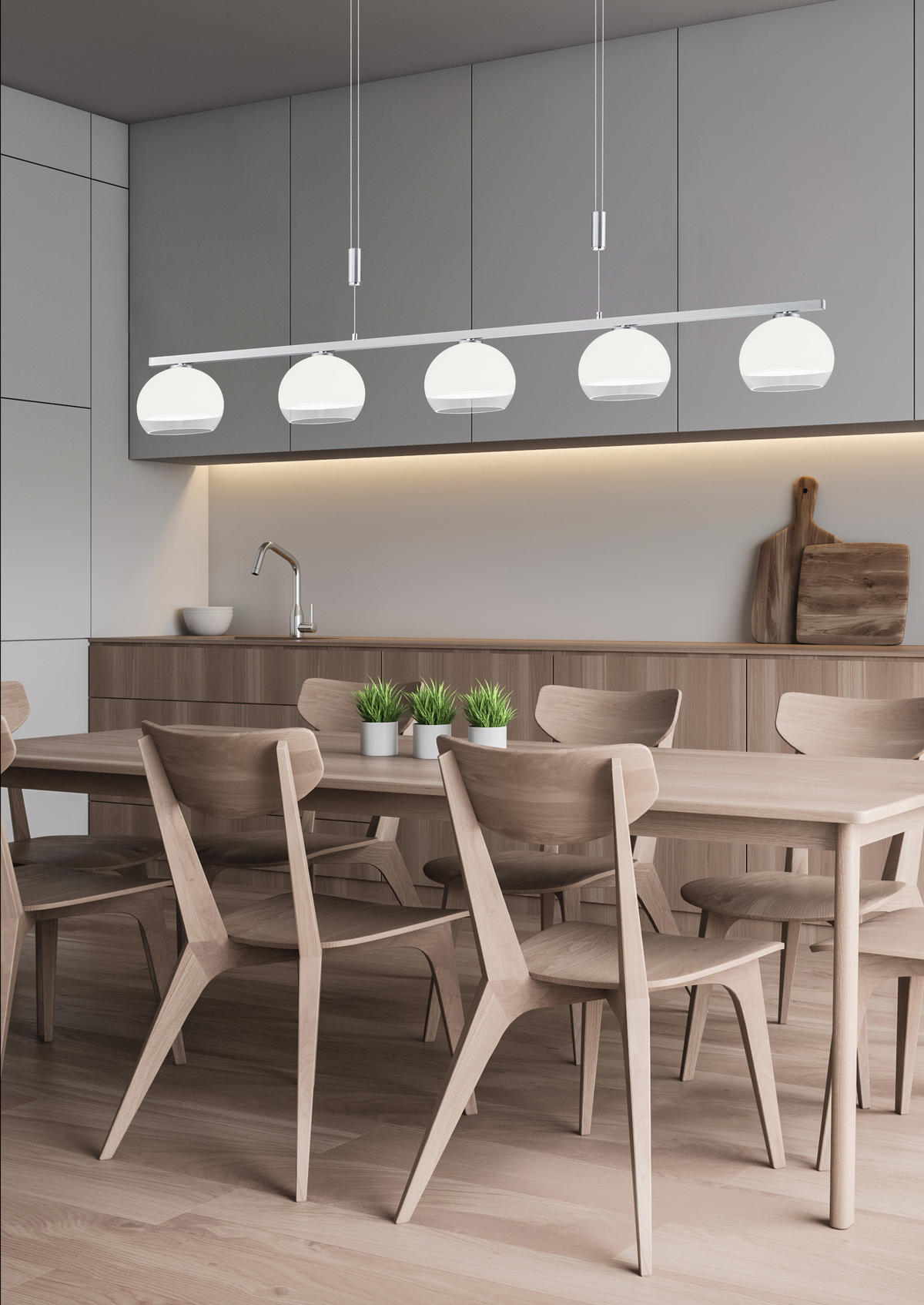 LED-HÄNGELEUCHTE 115/150 cm  - Design, Metall (115/150cm) - BOPP