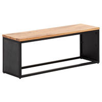 SITZBANK in Holz Schwarz  - Schwarz/Akaziefarben, Lifestyle, Holz/Holzwerkstoff (120/45/35cm) - MID.YOU