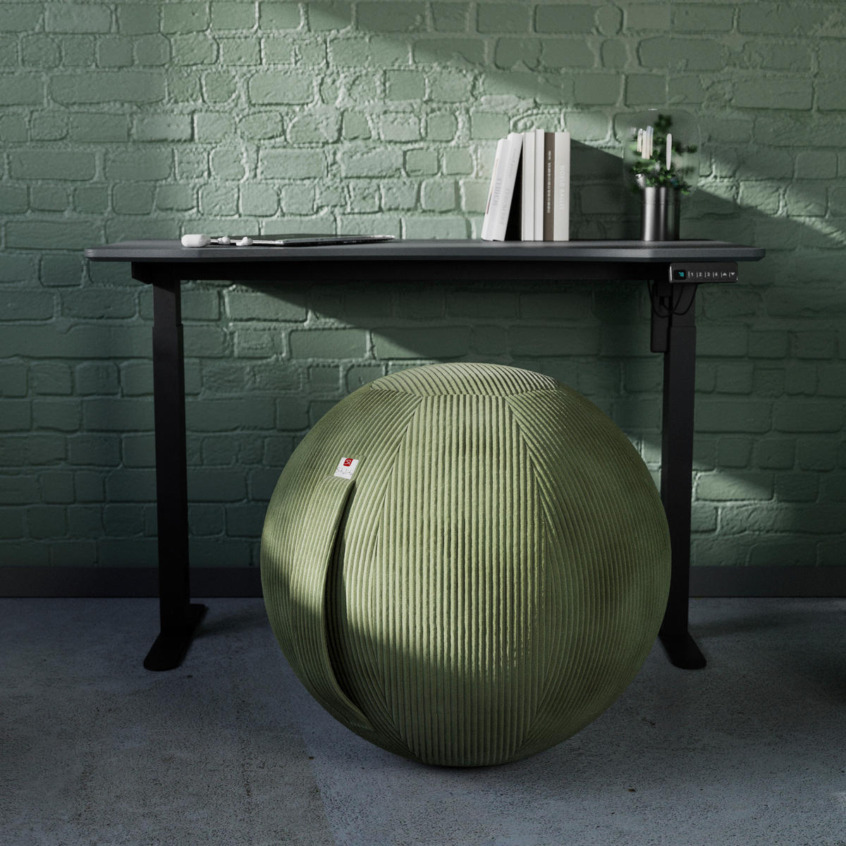 SITZBALL - Grün, Design, Textil (65cm) - Stylife