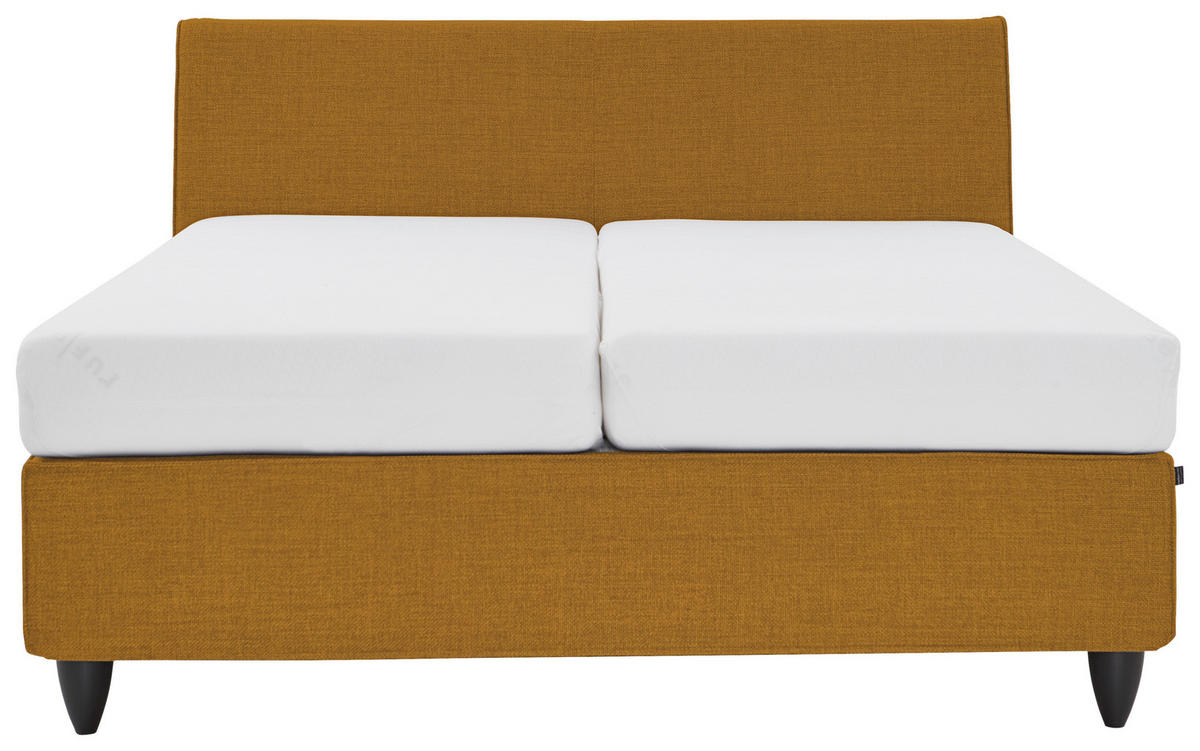BOXSPRINGBETT 180/200 cm  in Gelb  - Gelb/Schwarz, Design, Holzwerkstoff/Kunststoff (180/200cm) - RUF Betten