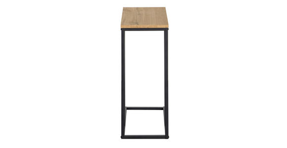 BEISTELLTISCH 45/25/64 cm Schwarz, Eichefarben rechteckig  - Eichefarben/Schwarz, Basics, Holzwerkstoff/Metall (45/25/64cm) - Xora