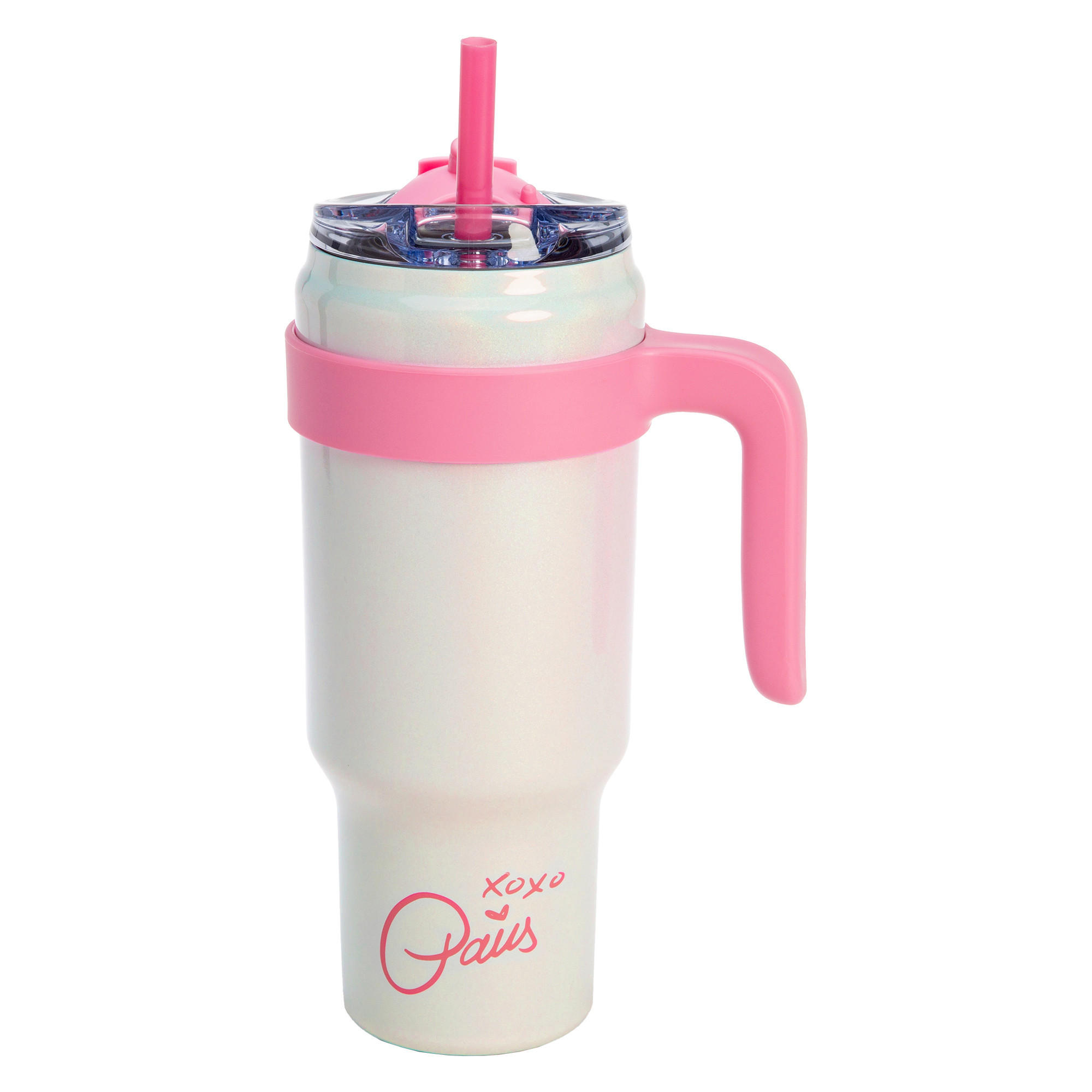 THERMOBECHER Paris Hilton 1 L  - Pink/Weiß, Basics, Kunststoff/Metall (1180ml) - Paris Hilton