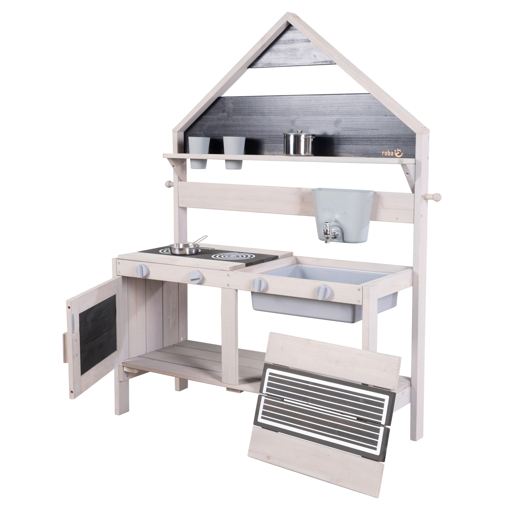 MATSCHKÜCHE - Grau, Basics, Holz/Kunststoff (89/124/34cm) - Roba