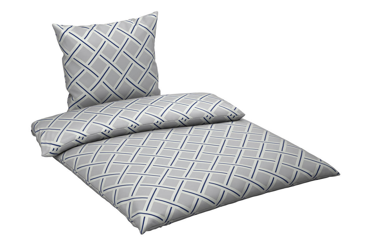 BETTWÄSCHE Satin 135/200 cm  - Silberfarben/Grau, Textil (135/200cm) - Novel