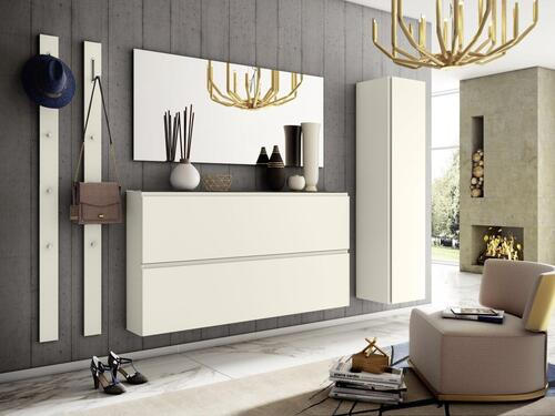 GARDEROBENPANEEL Chromfarben, Sandfarben - Sandfarben/Chromfarben, Design, Metall (10/165/5cm) - Moderano