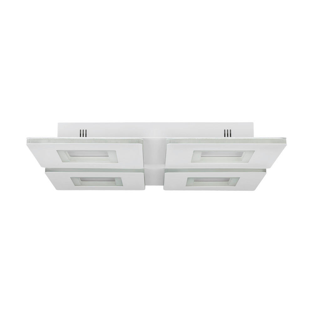 STROPNÍ LED SVÍTIDLO, 45/45/5 cm - bílá, Basics, kov/plast (45/45/5cm) - Eglo