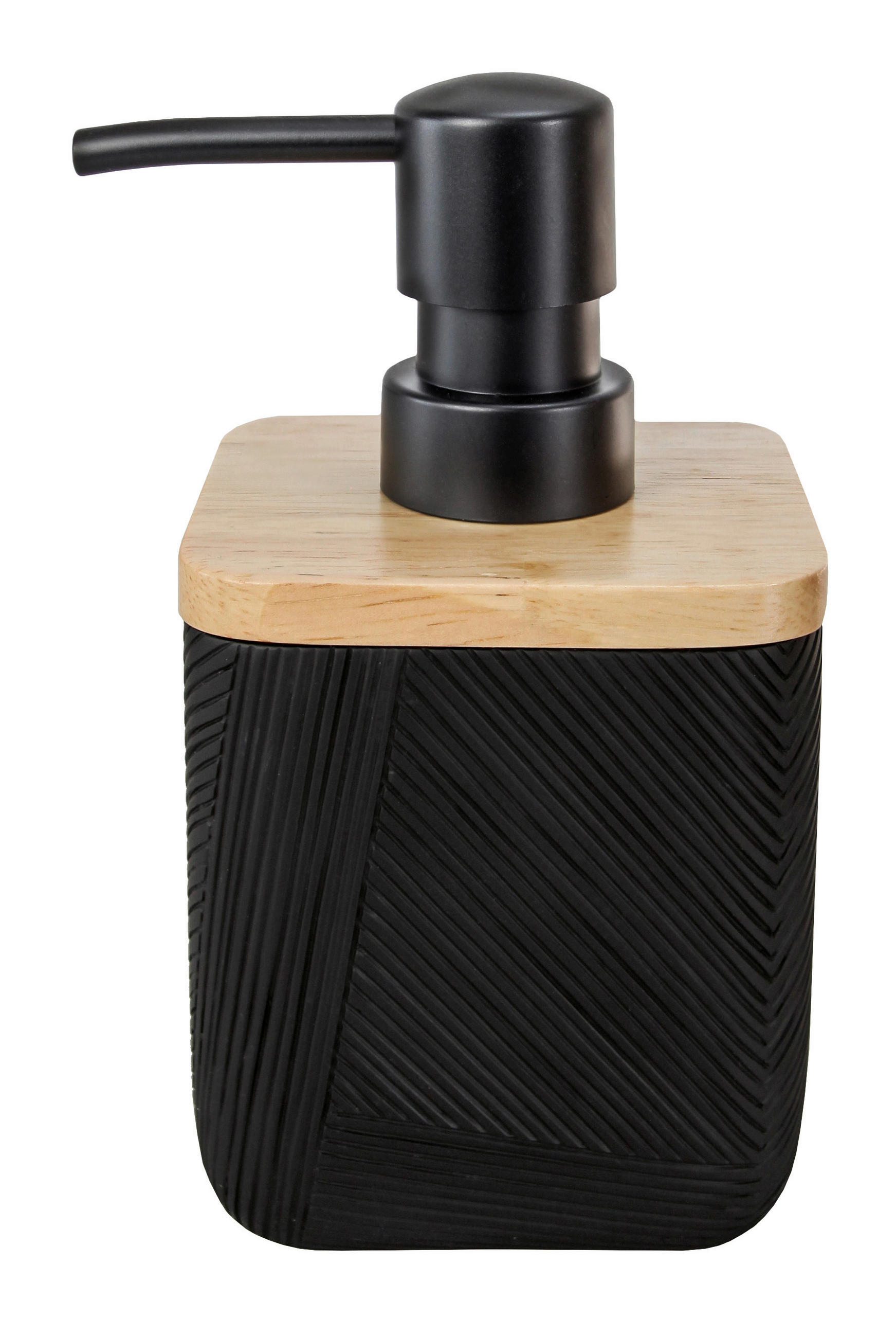 DOZATOR ZA TEČNI SAPUN  crna  prirodni materijali  - crna, Konvencionalno, prirodni materijali (7.8/15/7.8cm) - Kleine Wolke