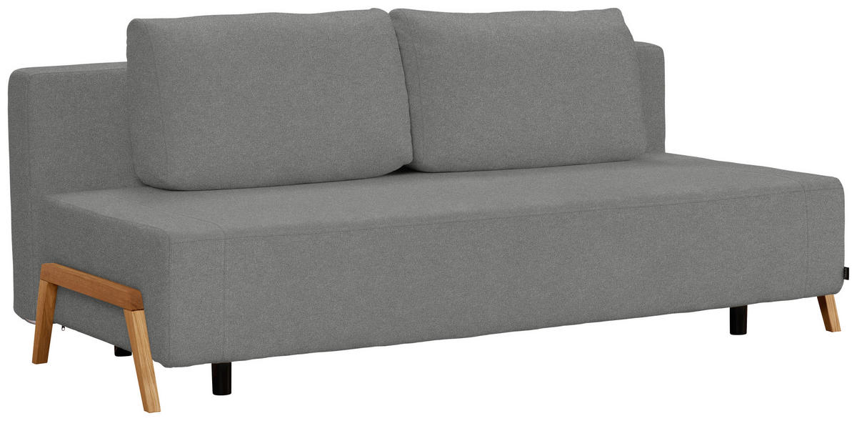 SCHLAFSOFA in Textil Grau  - Naturfarben/Grau, Design, Holz/Textil (211/88/102cm) - Niels Andersson