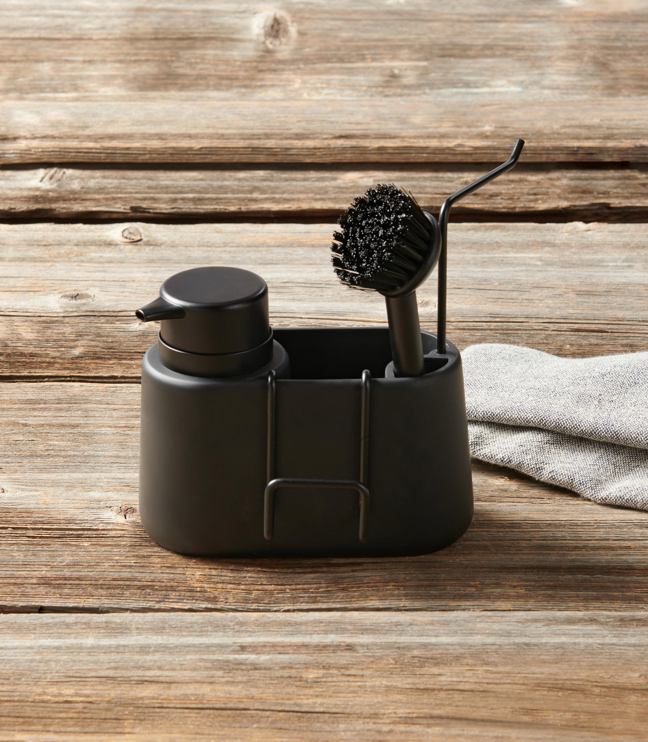 ORGANIZÉR NA MYCÍ PROSTŘEDKY černá - černá, Design, kov/plast (28cm) - Homeware