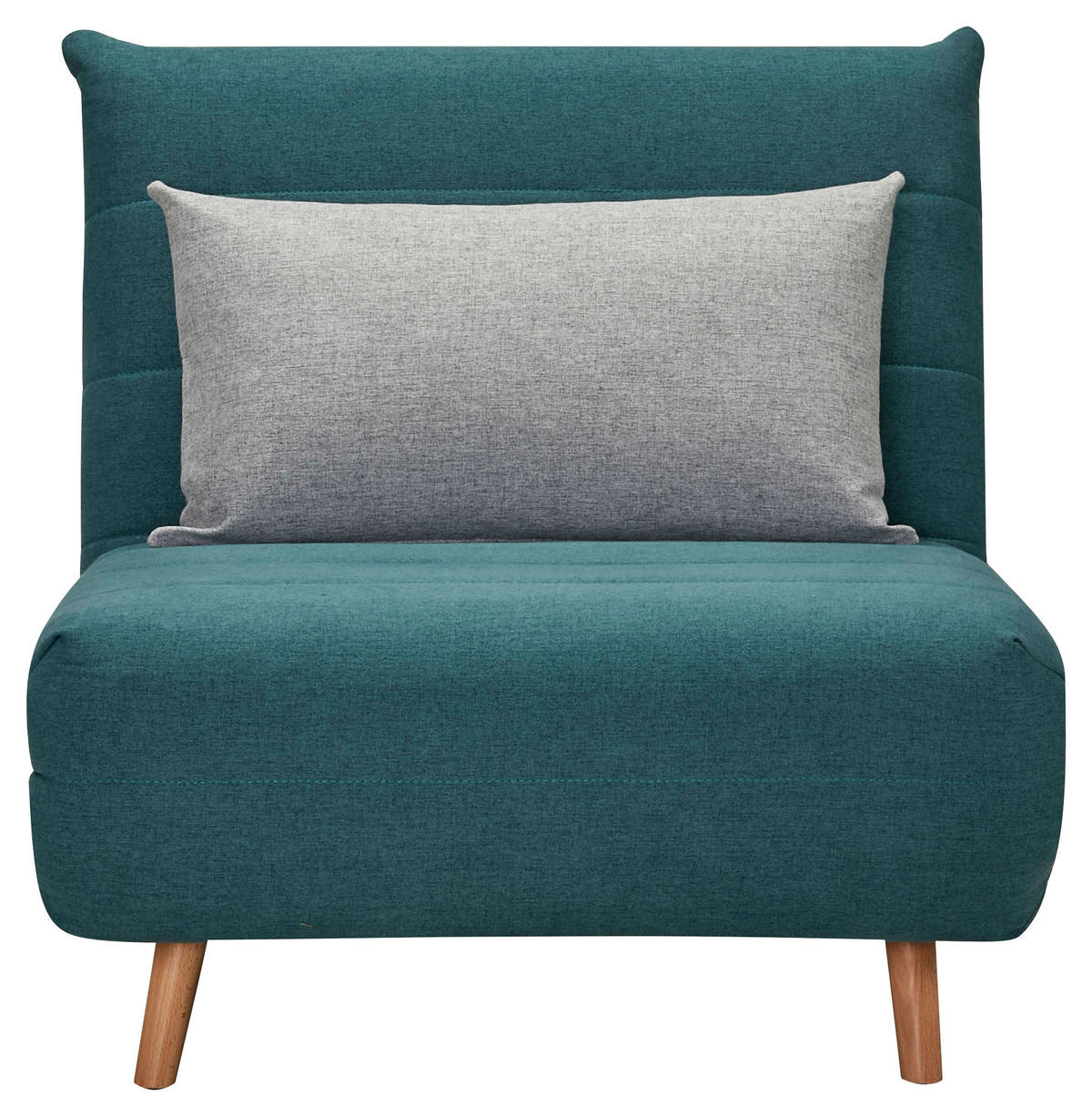 SCHLAFSESSEL Webstoff Blau, Grau    - Blau/Naturfarben, MODERN, Holz/Kunststoff (77/84/91cm) - Livetastic