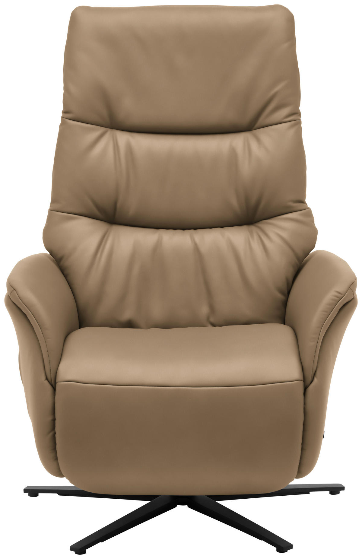 MASSAGESESSEL Sandfarben  - Sandfarben/Anthrazit, Konventionell, Leder/Metall (74/114/97cm) - Himolla