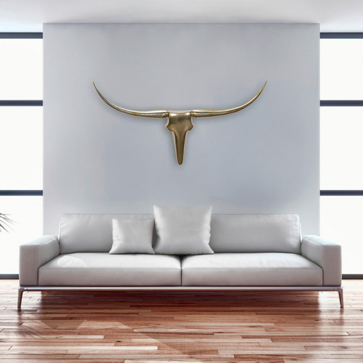 WANDDEKO  - Goldfarben, Modern, Metall (125/60/10cm) - MID.YOU