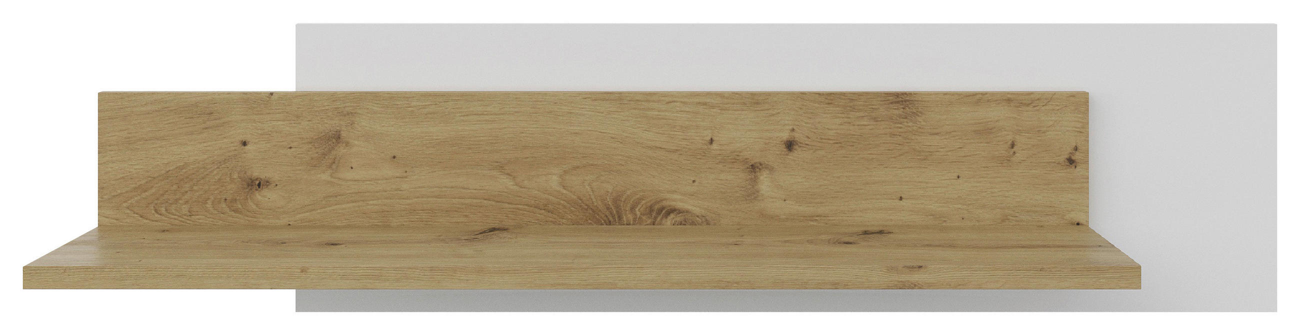 WANDBOARD in 120/30/25 cm Weiß, Eiche Artisan  - Weiß/Eiche Artisan, MODERN, Holzwerkstoff (120/30/25cm) - Hom`in
