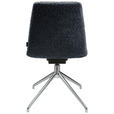 STUHL  in Aluminium Bouclé Metall, Textil  - Dunkelgrau/Alufarben, Design, Textil/Metall (46/81,5-84,5/55cm) - Johann Jakob