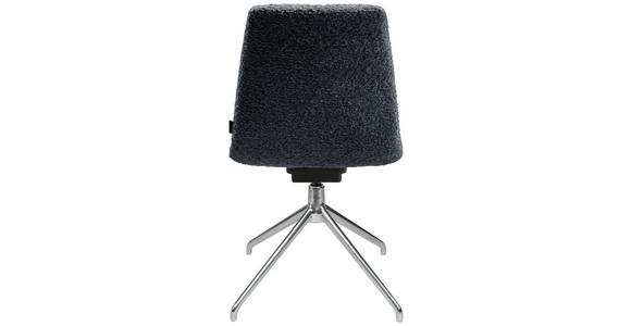 STUHL in Aluminium Bouclé Metall, Textil - Dunkelgrau/Alufarben, Design, Textil/Metall (46/81,5-84,5/55cm) - Johann Jakob