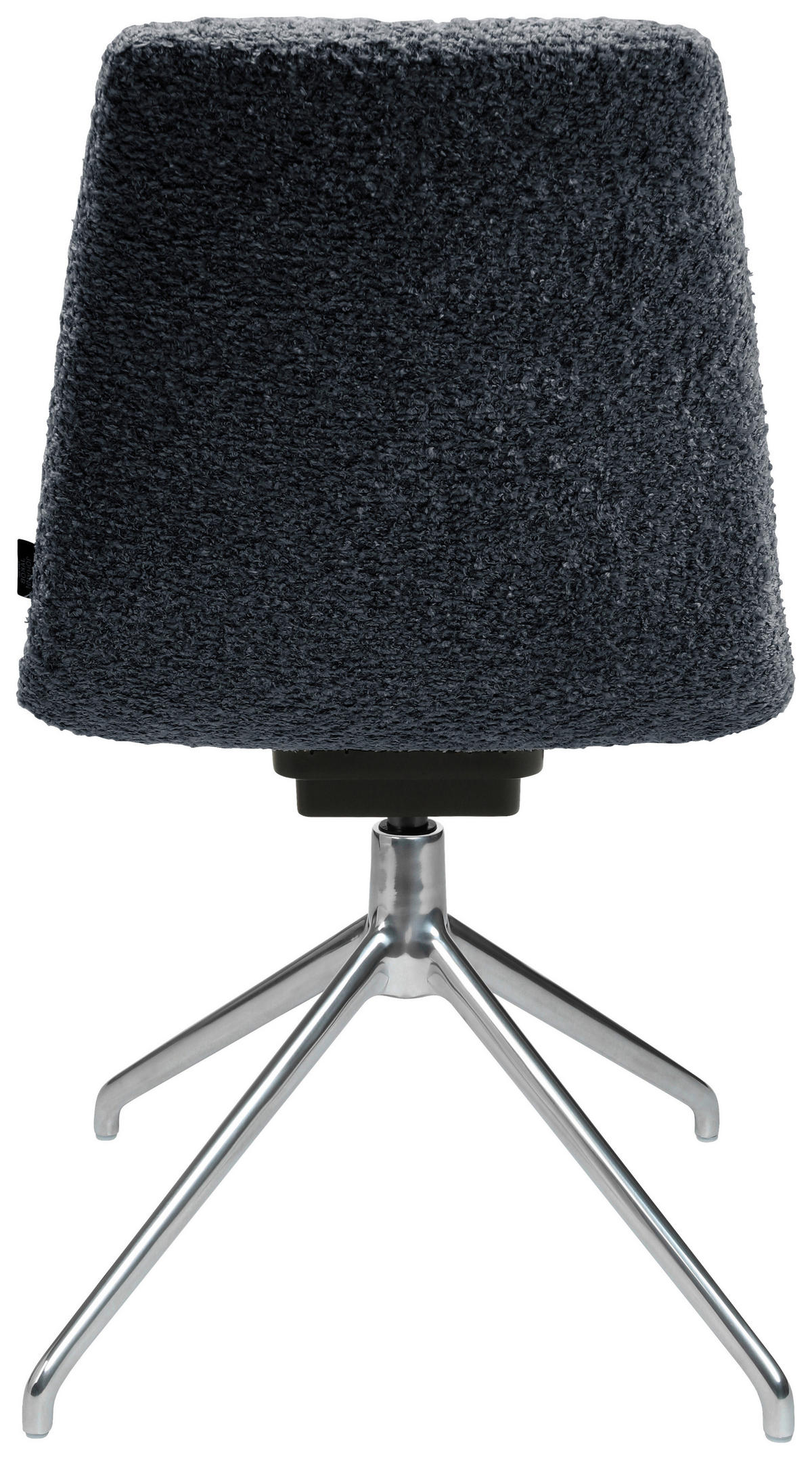 STUHL  in Aluminium Bouclé  - Dunkelgrau/Alufarben, Design, Textil/Metall (46/81,5-84,5/55cm) - Johann Jakob
