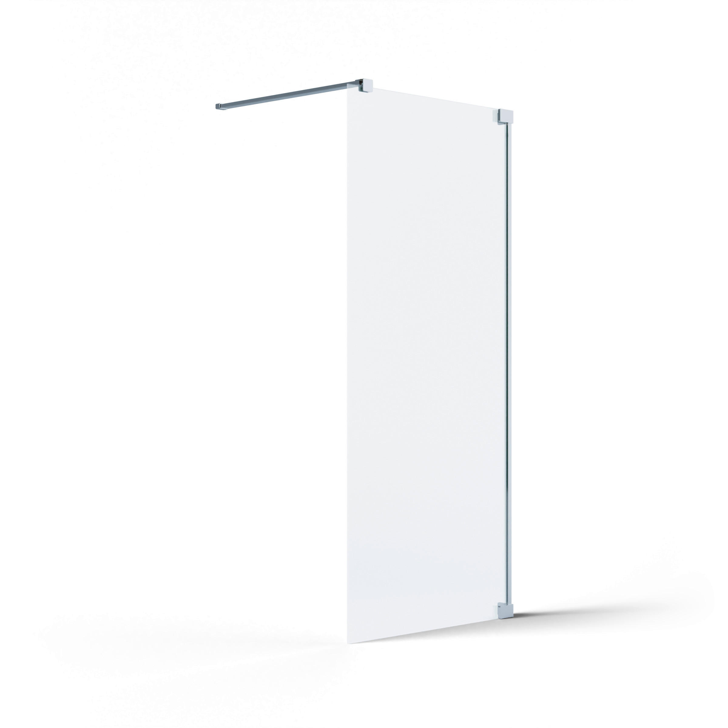 DUSCHTRENNWAND Chromfarben  100/200 cm  - Chromfarben, KONVENTIONELL, Glas/Metall (100/200cm) - Schöner Wohnen