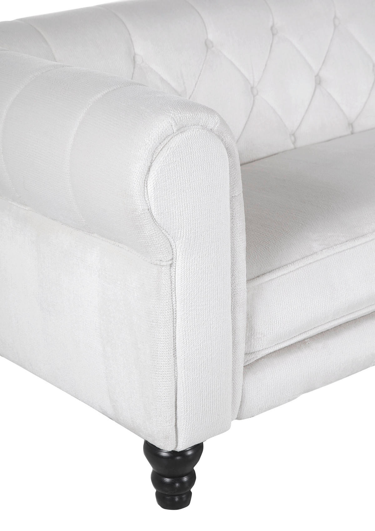 HÖRNSOFFA i plysch vit  - vit/mörkbrun, Design, trä/textil (260/160cm) - MID.YOU