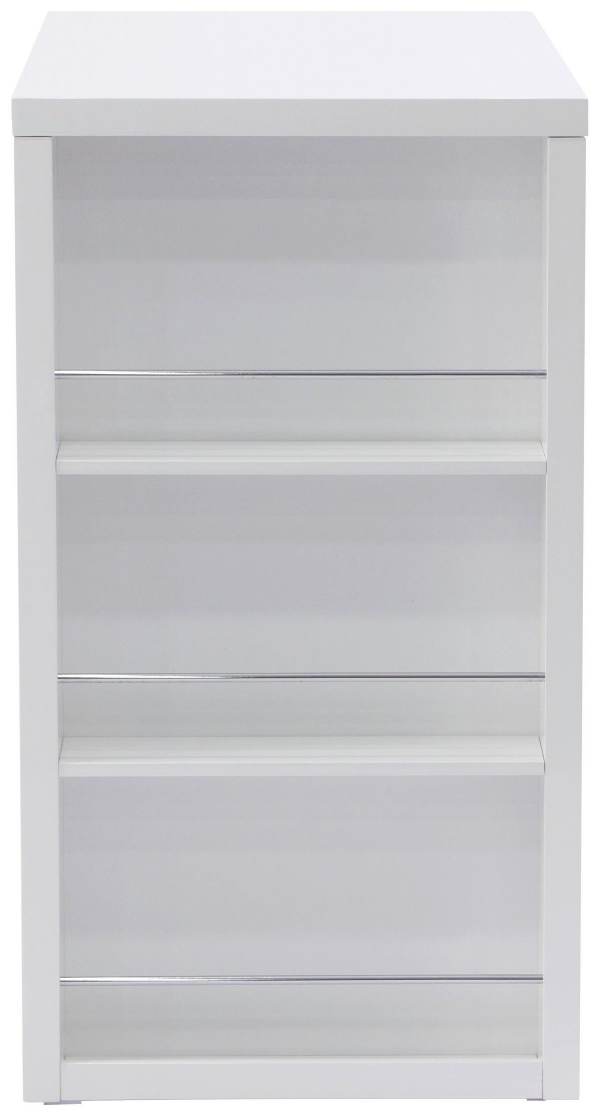 Bartisch Lyon 120x107x60 cm rechteckig Weiß Hochglanz  - Weiß Hochglanz, KONVENTIONELL, Holzwerkstoff/Metall (120/107/60cm)
