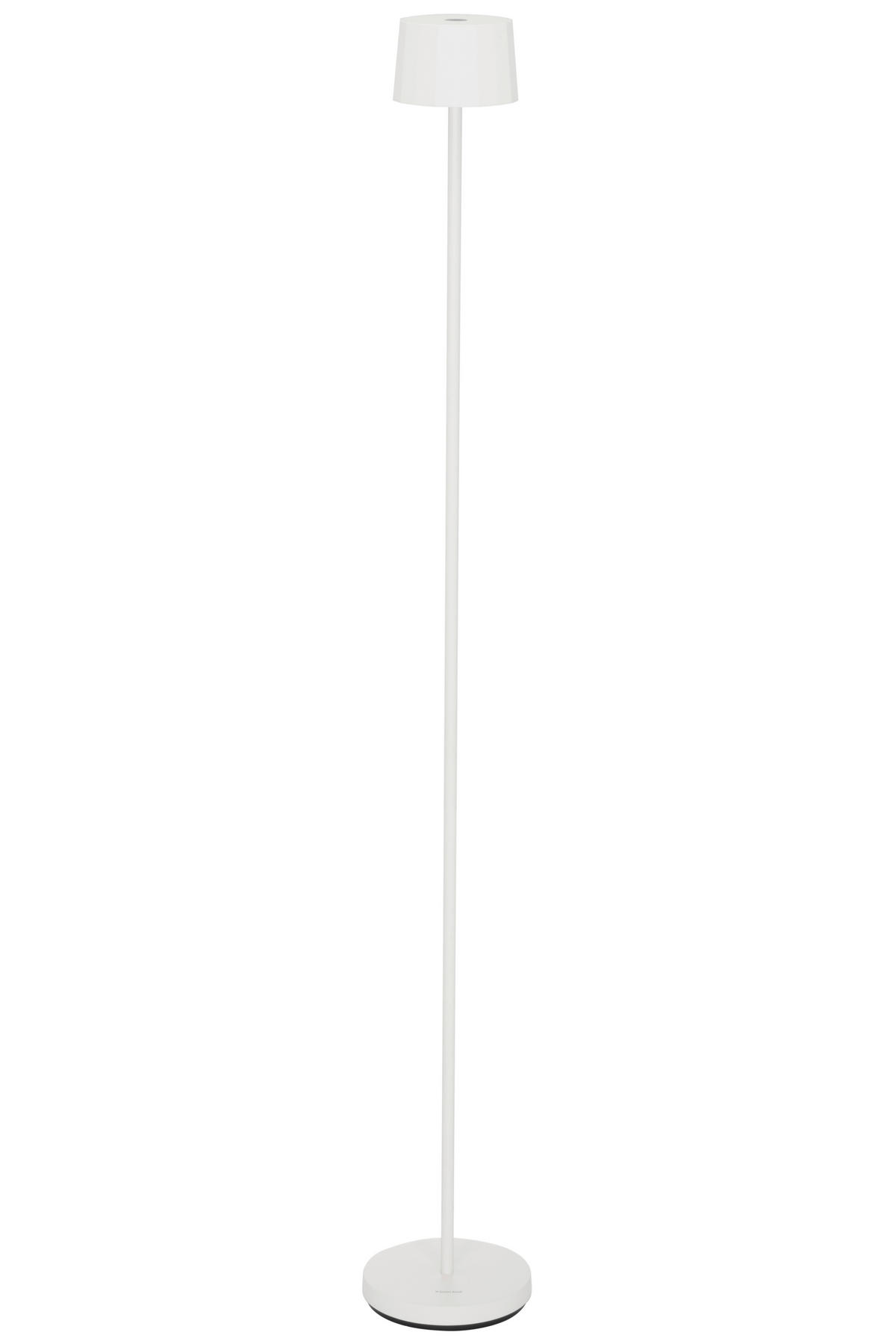 AKKU-STEHLEUCHTE - Weiss, Design, Kunststoff/Metall (16/120cm) - Dieter Knoll
