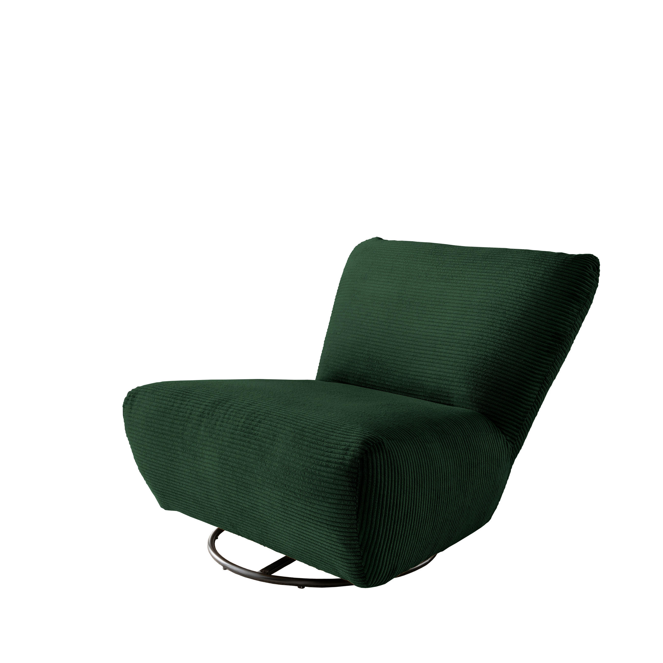 XXL-SESSEL in Cord Grün  - Schwarz/Grün, Trend, Textil/Metall (95/77/94cm) - Livetastic