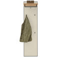 GARDEROBENPANEEL  in 42/170/27 cm  - Eichefarben/Sahara, Design, Glas/Holz (42/170/27cm) - Dieter Knoll