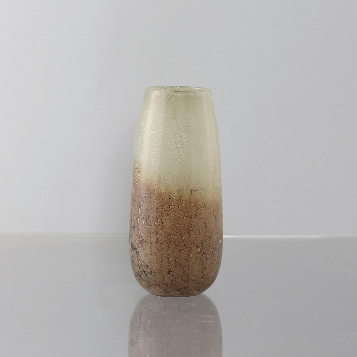 VASE 36 cm  - Beige, MODERN, Glas (36cm)