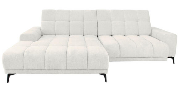 ECKSOFA inkl.Funktionen Beige Chenille  - Beige/Schwarz, MODERN, Textil/Metall (195/300cm) - Xora