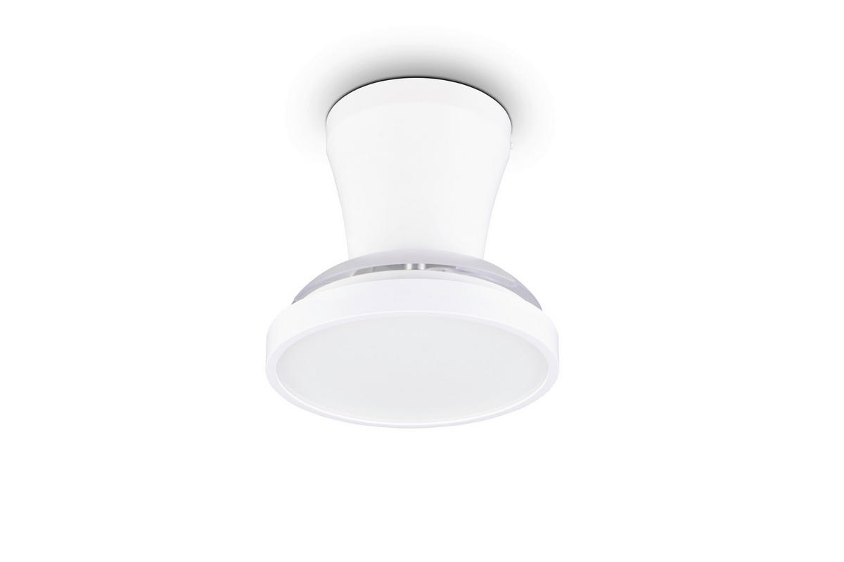 DECKENVENTILATOR - Klar/Weiß, Design, Kunststoff/Metall (30/2cm)