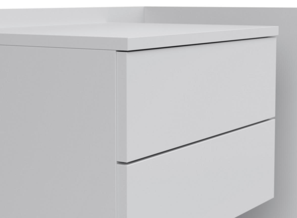 NACHTKÄSTCHEN 60/62/38 cm  in Hellgrau  - Hellgrau/Graphitfarben, Design, Holzwerkstoff/Kunststoff (60/62/38cm) - Lomoco