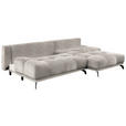 ECKSOFA in Chenille Sandfarben  - Sandfarben/Schwarz, MODERN, Textil/Metall (290/182cm) - Hom`in